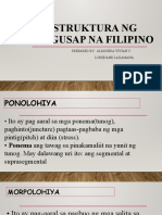 Ang Istruktura NG Pangungusap Na Filipino