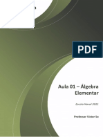 AULA 01 - Álgebra Elementar
