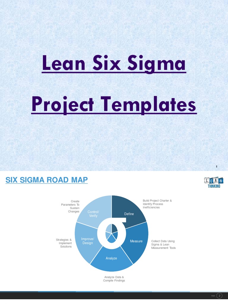 Lean Six Sigma Project Templates Guide | PDF | Lean Manufacturing | Audit