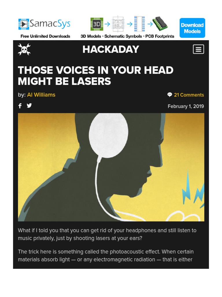 Those Voices in Your Head Might Be Lasers - Hackaday | PDF ...