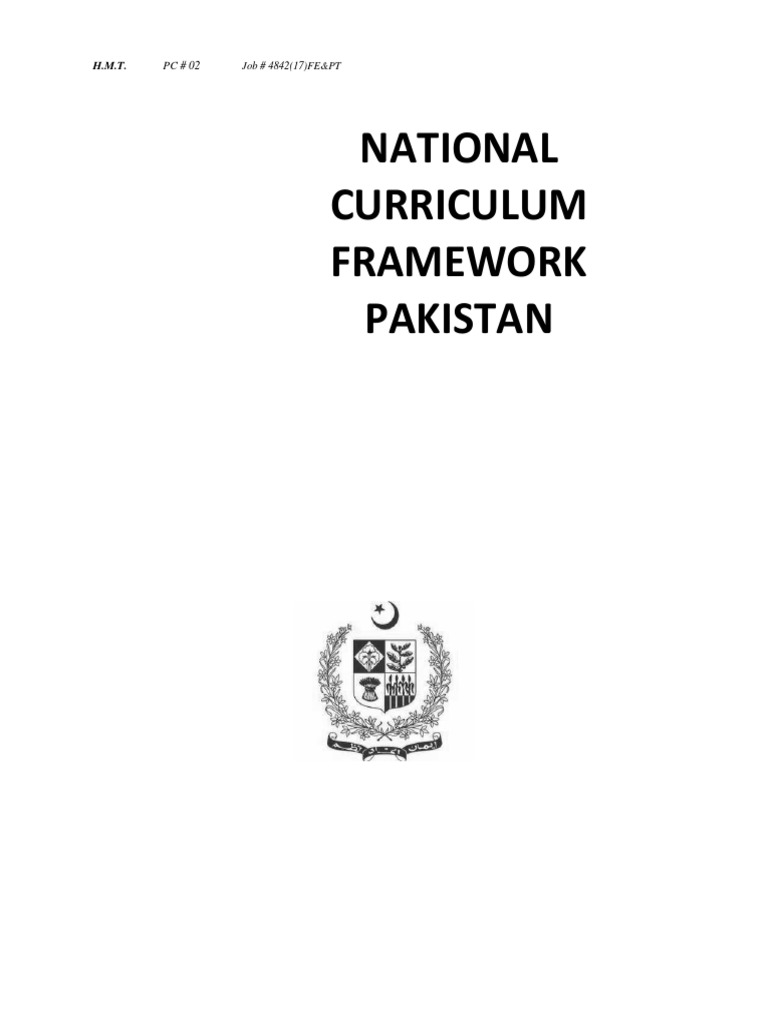 Pakistan national curriculum framework pdf curriculum educational