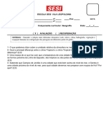 Avaliação 7º Ano 2 Etapa Climatologia