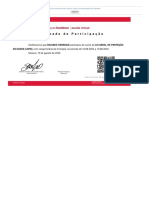 Certificado curso LGPD impresso