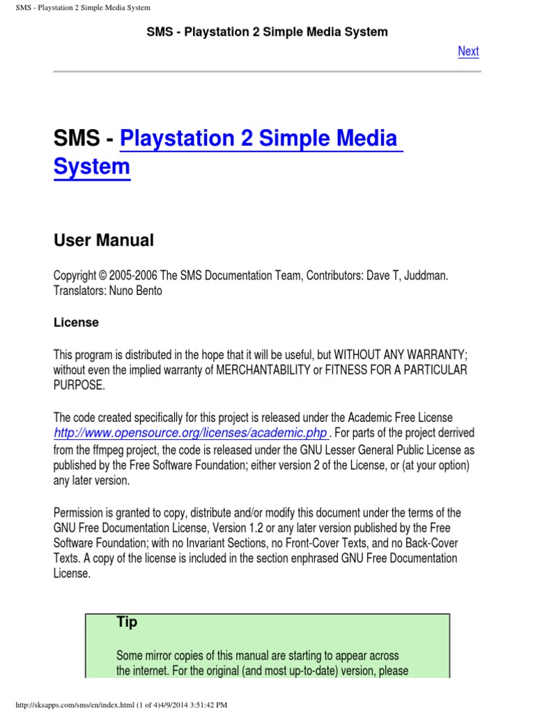 SMS - Playstation 2 Simple Media System | PDF | File Transfer Protocol ...
