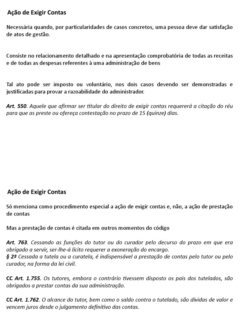 O Que É Uma Ação De Exigir Contas? – MJGOPT