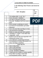 40 Organiser Self Analysis