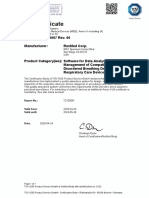 EC Certificate for ResMed Corp Software Quality Assurance