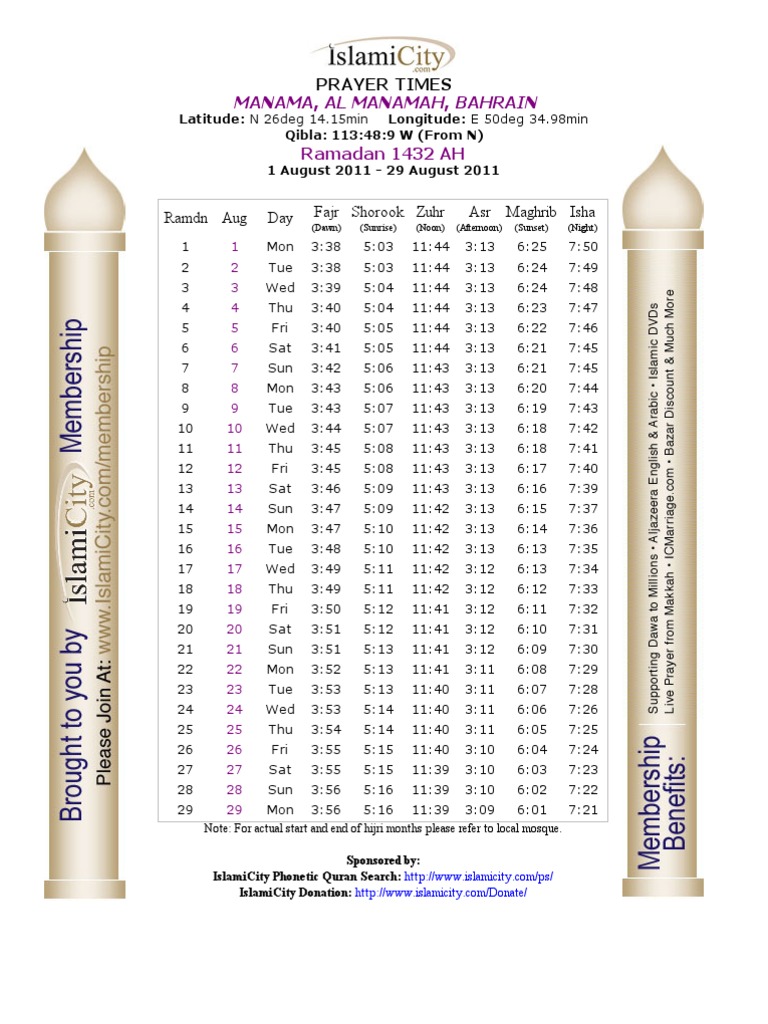 Prayer Times | PDF | Art | Religion & Spirituality