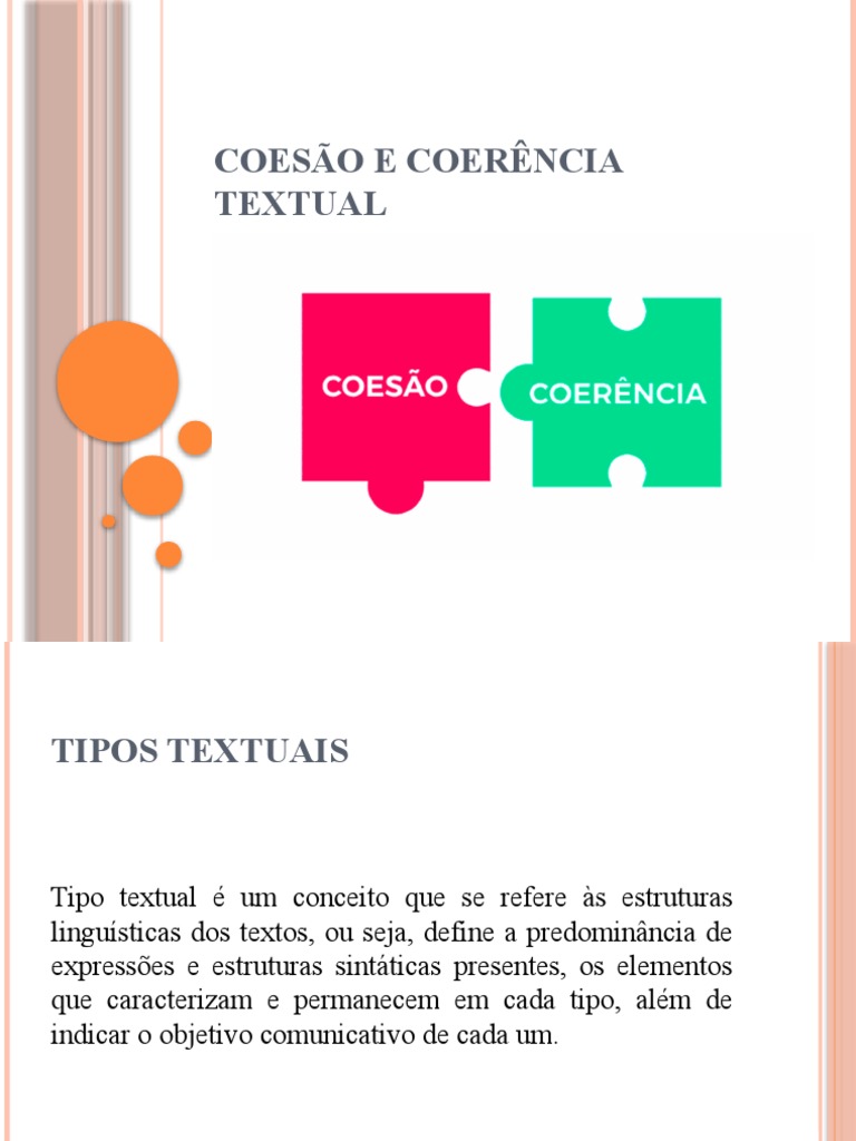 Coesão e Coerência Textual: Tipos e Exemplos | PDF | Cognição
