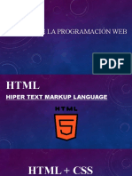 Historia programación web HTML CSS JS