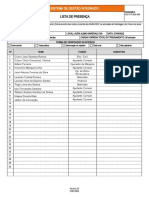 Lista de presença treinamento acidente moinho