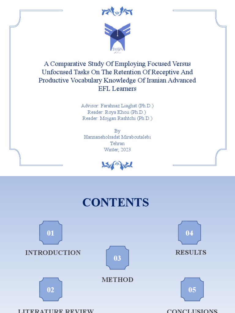 Thesis Defense | PDF | English As A Second Or Foreign Language | Vocabulary