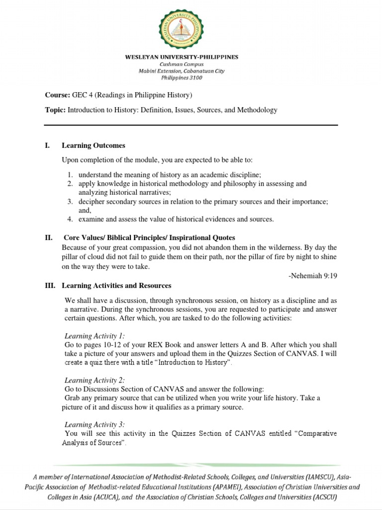 Module 1 - Introduction To History | PDF