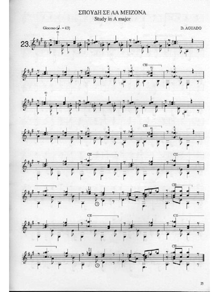 Aguado study in a major pdf