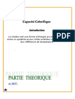 Capacité Calorifique