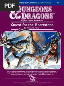 D&D1B-SCx1-Lvl 05 10-037p XL1-Quest For The Heartstone (1984, GRAY)