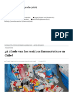 ¿A Dónde Van Los Residuos Farmacéuticos en Chile - El Mostrador