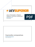 Expressões comparativas e lógicas em Java