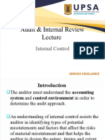 Audit & Internal Review Lecture Internal Control Overview