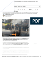 El Cabildo de Santa Cruz Acordó Extender El Paro en Bolivia y Revisar La Relación Política Con El Estado - Infobae