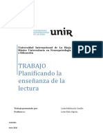 TRABAJO 3 PLANIFICANDO LA ENSEÑANZA DE LA LECTURA