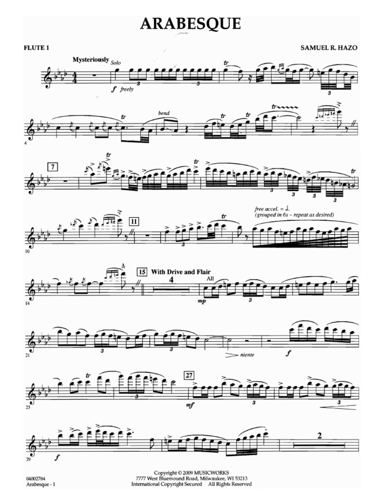 Flute 1 Arabesque PDF