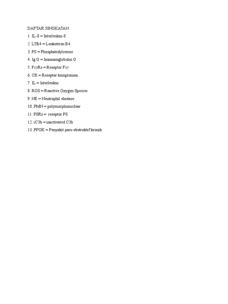 Daftar Singkatan PDF