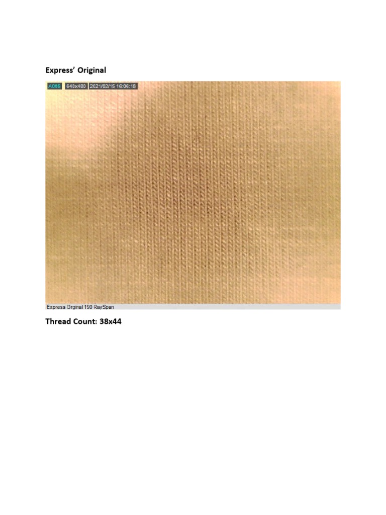 Express' Original vs KL Counter Thread Counts Compared | PDF