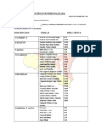 Lista de Precios Il Siciliano