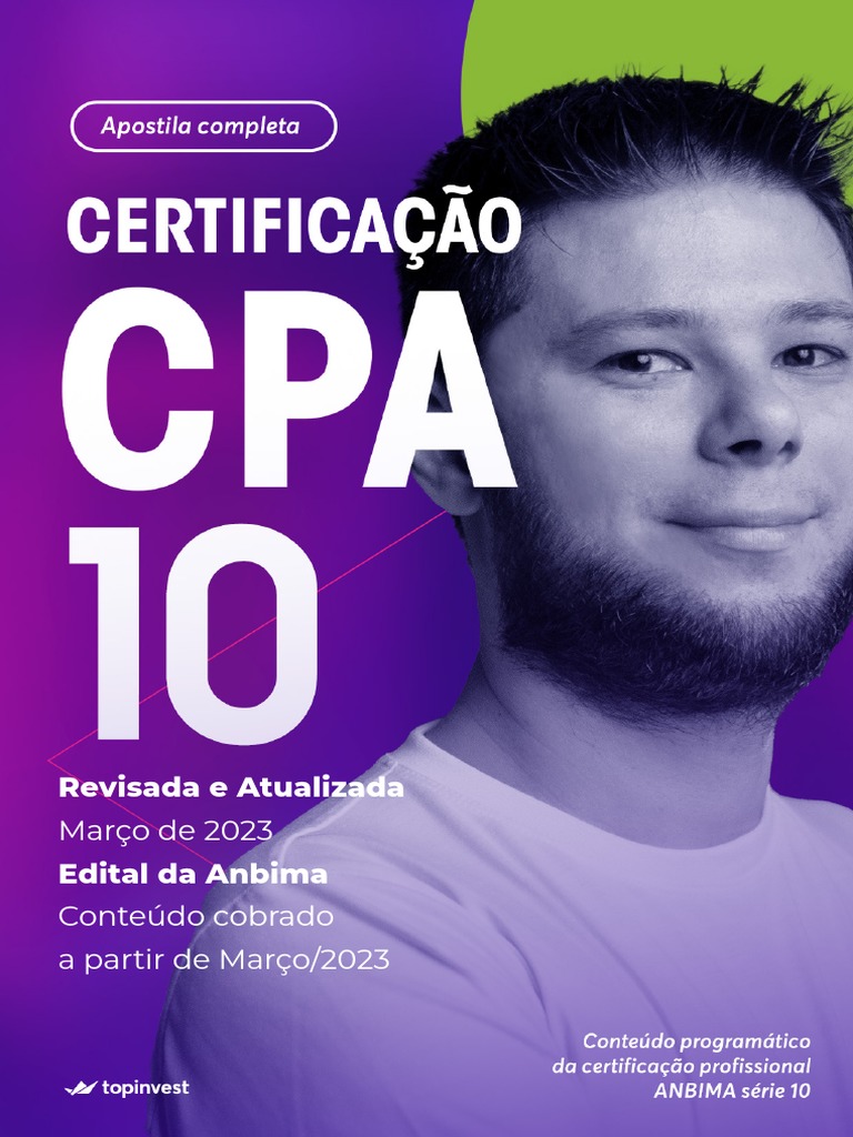 Apostila Anbima CPA 10 Topinvest 2023, PDF, Setor privado