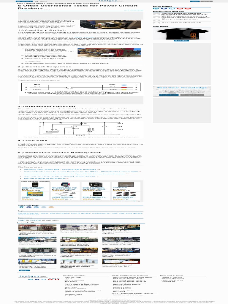 Circuit Breaker 5 Often Overlooked Tests For Power Circuit Breakers