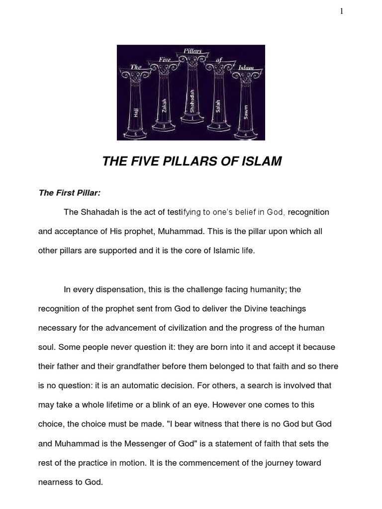5 Pillars of Islam PDF Prophets And Messengers In Islam Muhammad