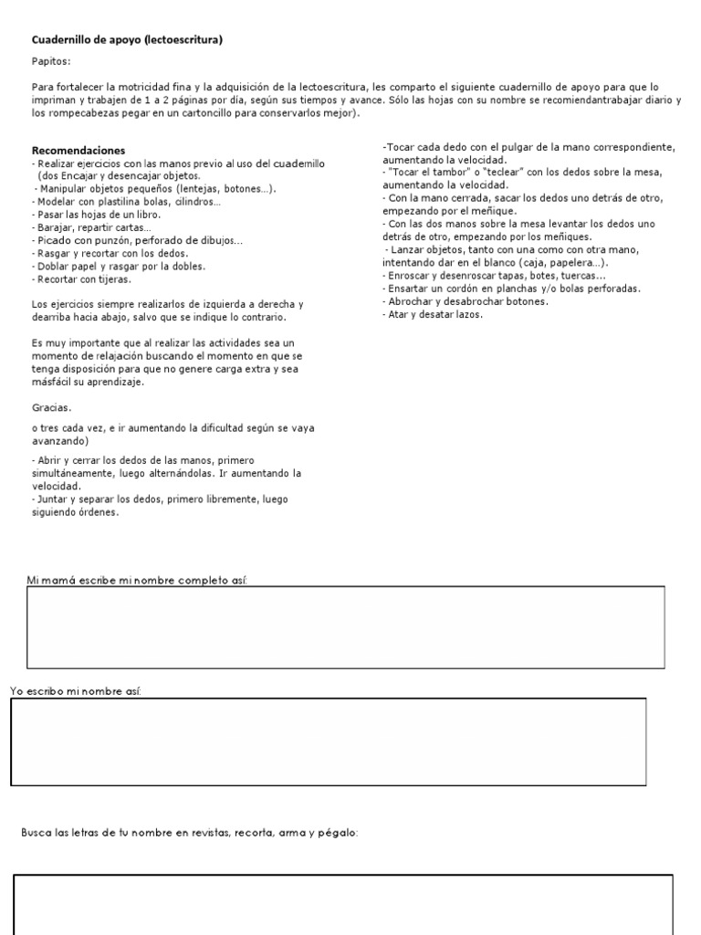 Cuadernillo Vacaciones Pdf