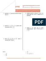 Exercícios - Relação Fundamental Da Trigonometria - TRIGONOMETRIA