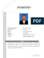 Perfil y experiencia laboral de Jhon Jaiber Murillo