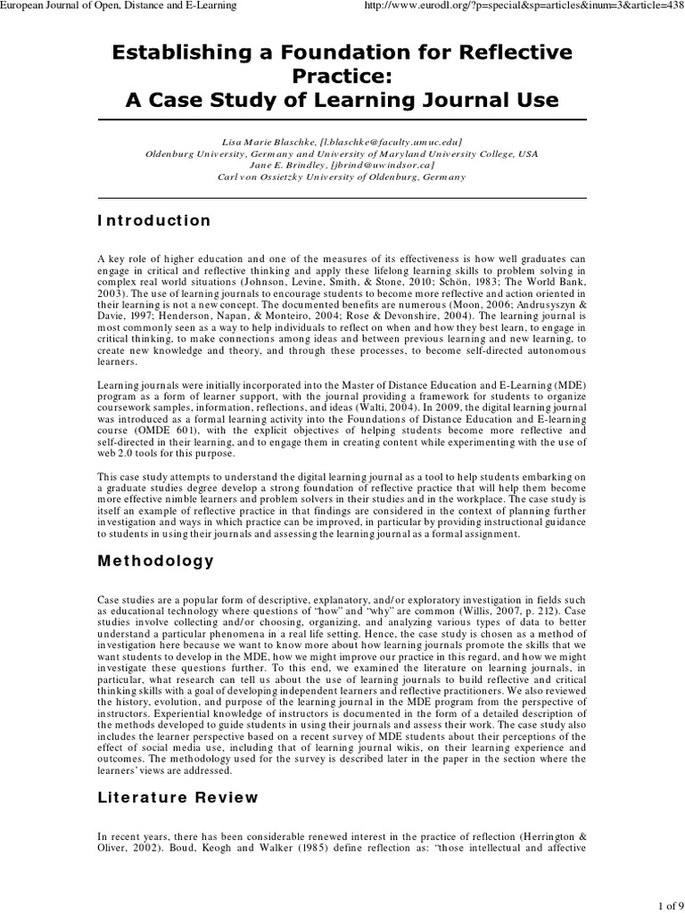 Enhancing Reflective Learning Journals | PDF | Science & Mathematics