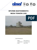 Informe Mantenimiento Media Tensión 2.008