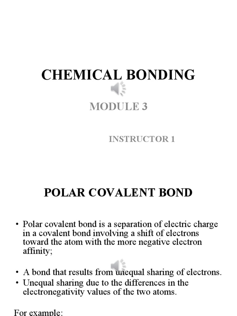 Chemical Bonding3 PDF Chemical Bond Covalent Bond