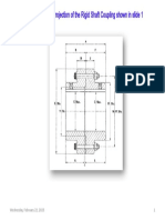 Orthographic Projection of The Rigid Shaft Coupling Shown in Slide 1