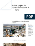Principales grupos de sustancias contaminantes en el Perú