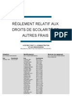 Reglement Relatif Aux Droits Scolarite Autres Frais