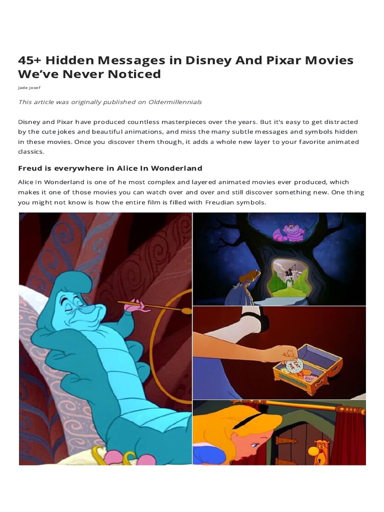 45+ Hidden Messages in Disney and Pixar Movies We'Ve Never Noticed