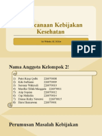 Perencanaan Kebijakan Kesehatan