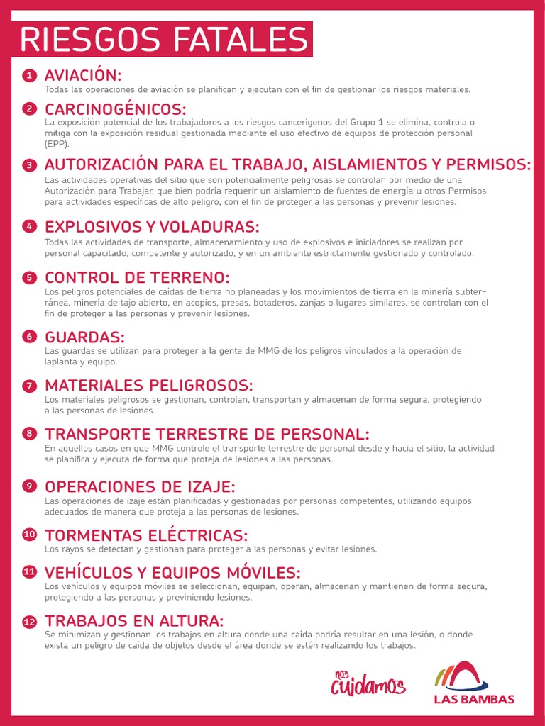 Riesgos Fatales v2 | PDF | Transporte | Minería