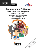 Contemporary Philippine Arts From The Regions - 12 - Q2 - M1 - Materials and Application of Techniques in Contemporary Arts - V4