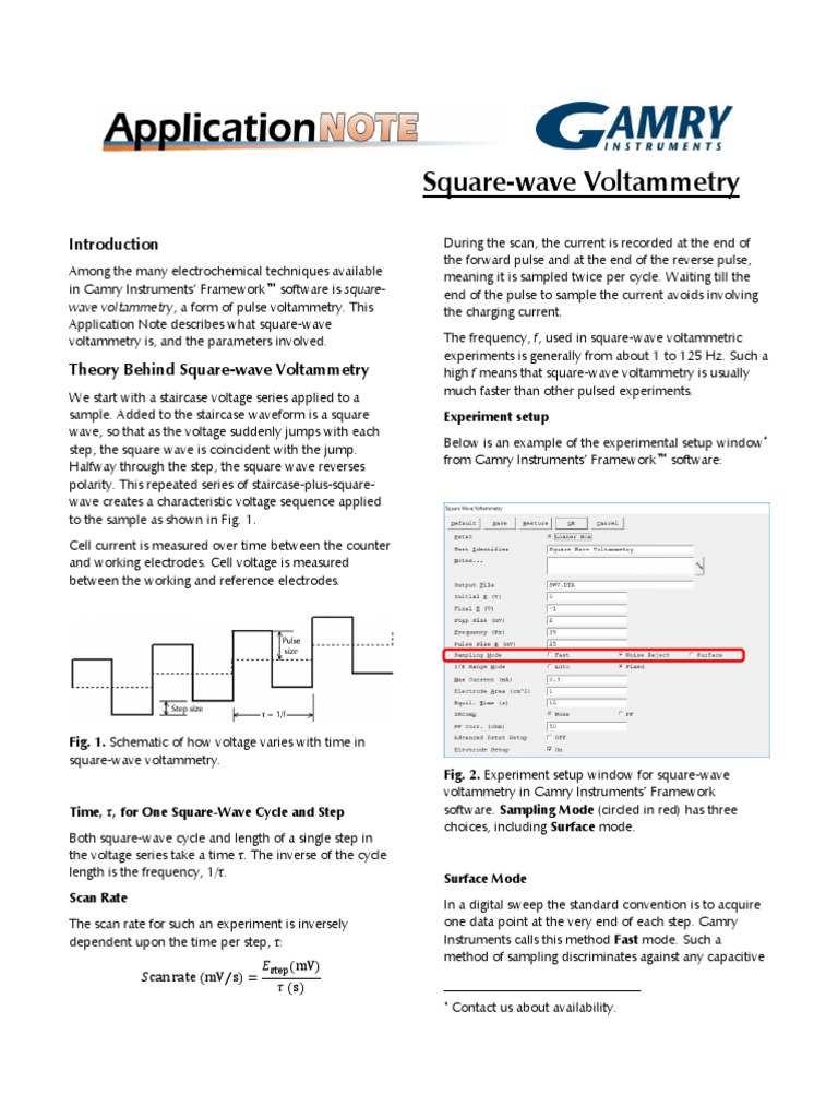 Square Wave Voltammetry | PDF | Scientific Techniques | Electricity