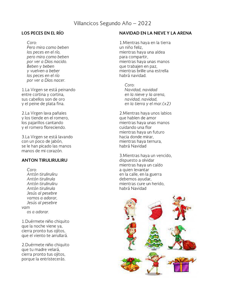 Villancicos Navideños para Niños | PDF | Navidad | María, madre de Jesús