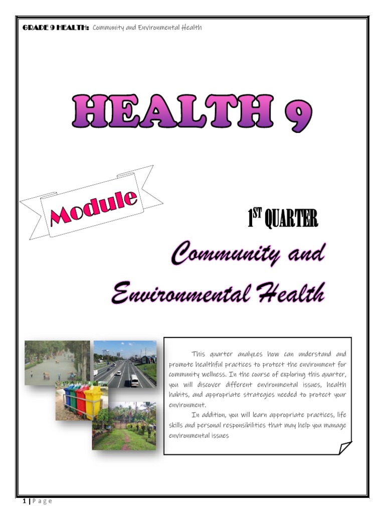 Grade 9 Community Health Module | PDF | Community | Natural Environment
