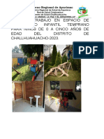 Plan de Trabajo en Espacio de Desarrollo Infantil Temprano para Niños de 0 A Cinco Años de Edad Del Distrito de Challhuahuacho-2023.