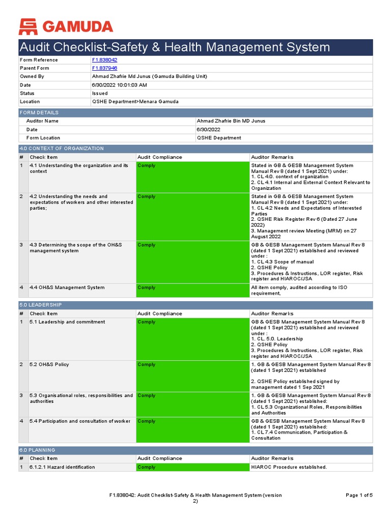 sh-audit-checklist-pdf-audit-internal-audit